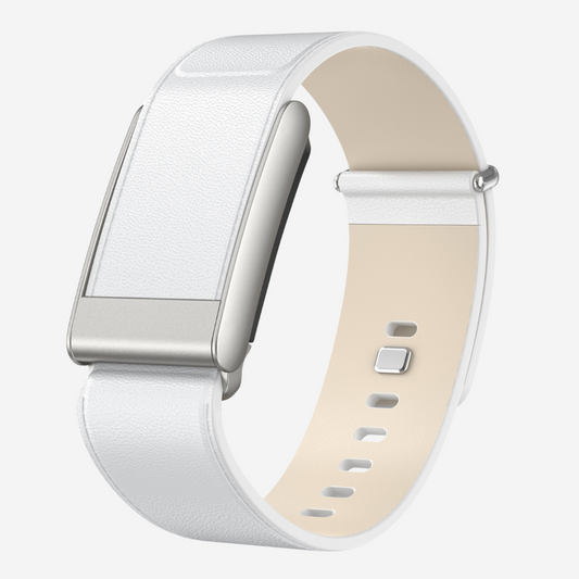 Whoop 5.0 Leather Band - White
